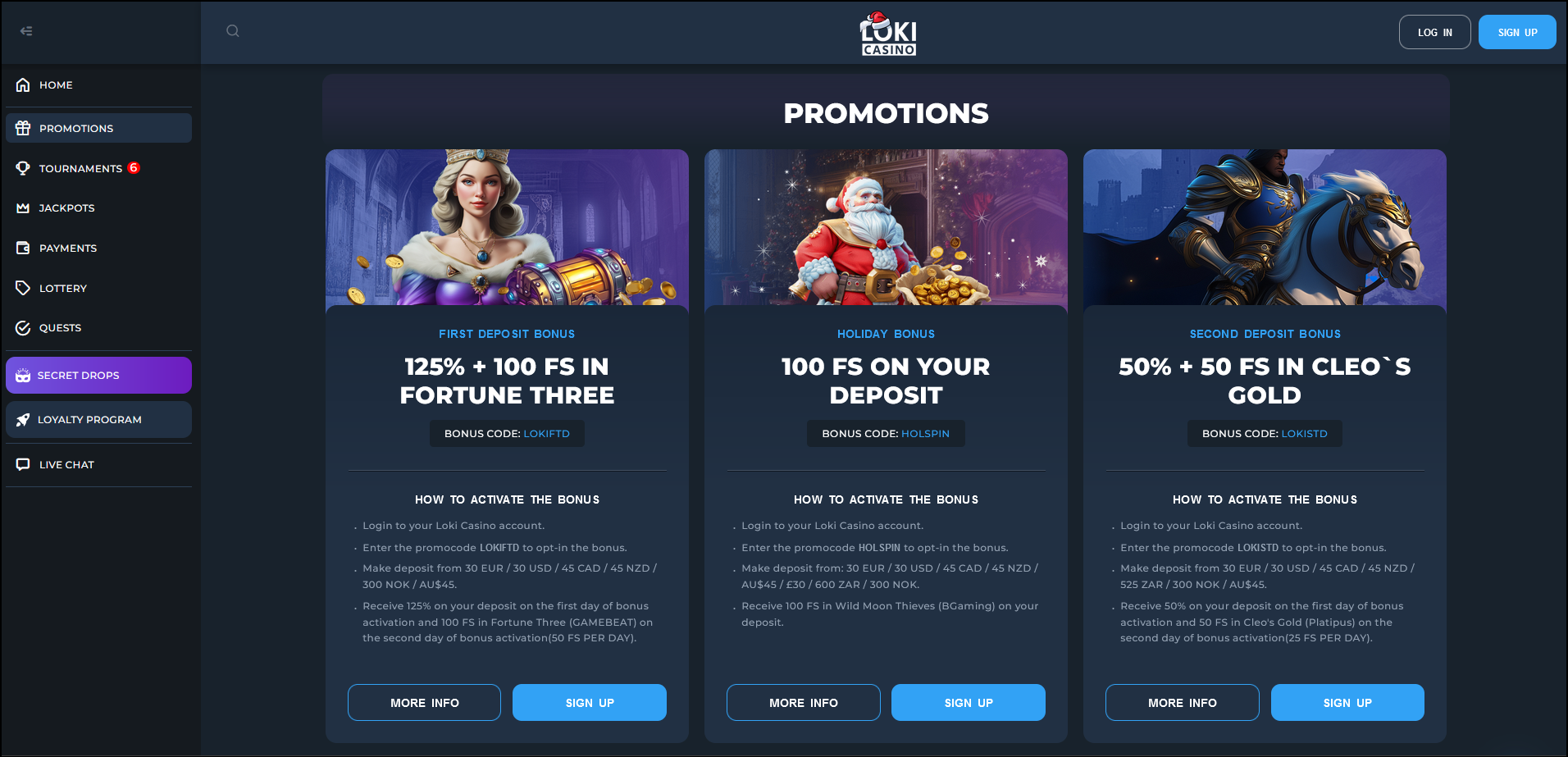 Loki Casino Promotions